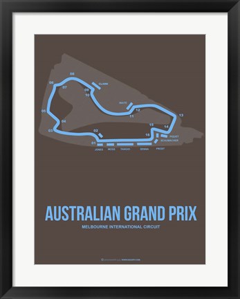 Framed Australian Grand Prix 2 Print