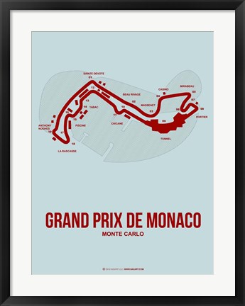 Framed Monaco Grand Prix 3 Print
