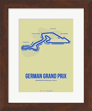 Framed German Grand Prix 2 Print