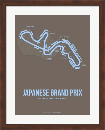 Framed Japanese Grand Prix 1 Print