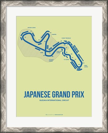Framed Japanese Grand Prix 2 Print