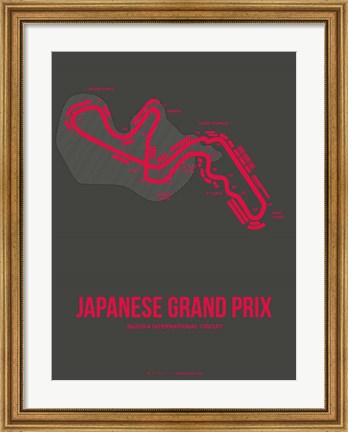 Framed Japanese Grand Prix 3 Print