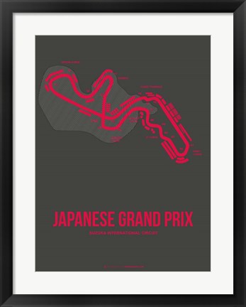 Framed Japanese Grand Prix 3 Print