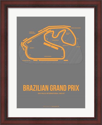 Framed Brazilian Grand Prix 1 Print