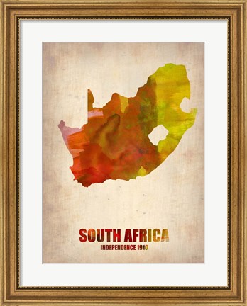 Framed South African Map Print