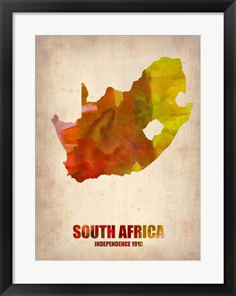 Framed South African Map Print
