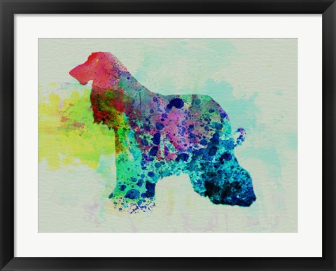 Framed Afghan Hound Watercolor Print