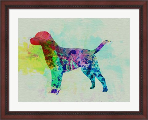 Framed Labrador Retriever Watercolor Print