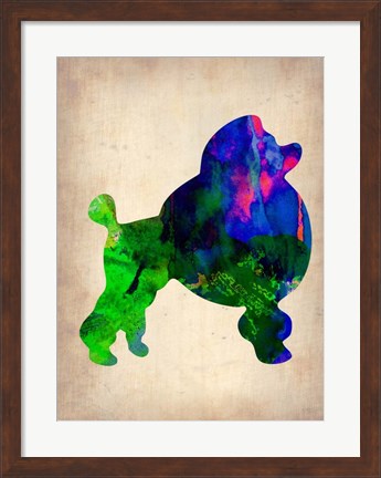 Framed French Poodle Watercolor Print