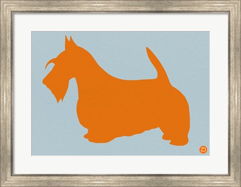 Framed Scottish Terrier Orange Print