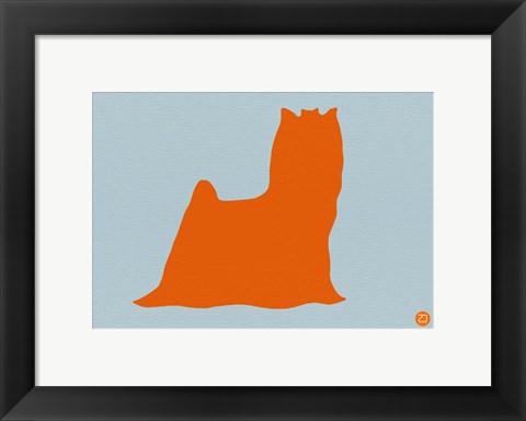 Framed Yorkshire Terrier Orange Print