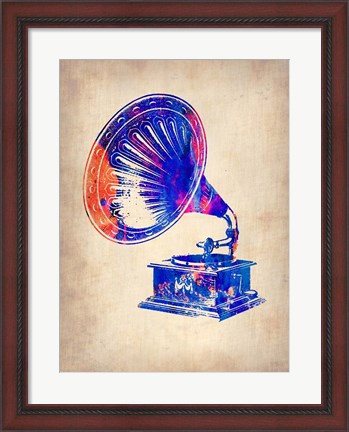 Framed Gramophone 2 Print