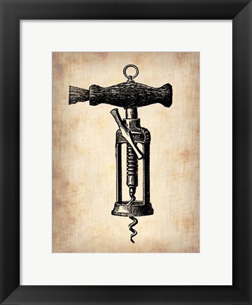 Framed Vintage Wine Opener 4 Print