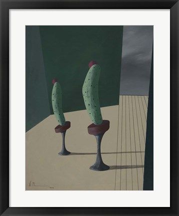 Framed Mr. and Ms. Cucumber Print