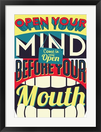 Framed Open Your Mind Print