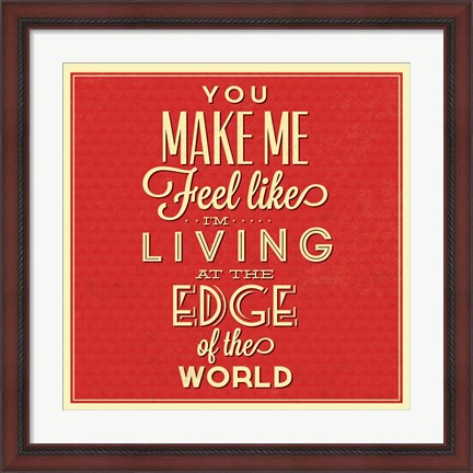 Framed Living At The Edge Print