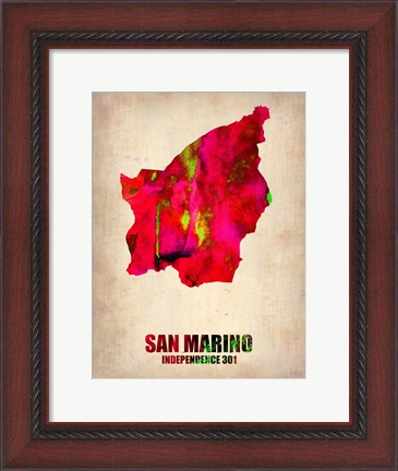 Framed San Marino Watercolor Print