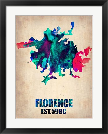 Framed Florence Watercolor Print