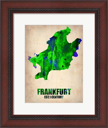 Framed Frankfurt Watercolor Print