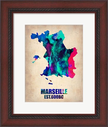 Framed Marseille Watercolor Print