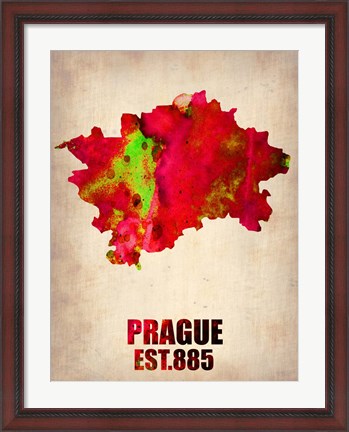 Framed Prague Watercolor Print