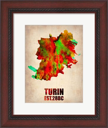 Framed Turin Watercolor Print