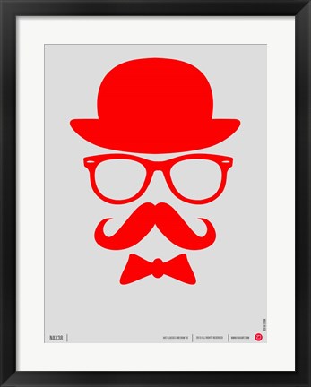 Framed Hats Glasses and Mustache 2 Print