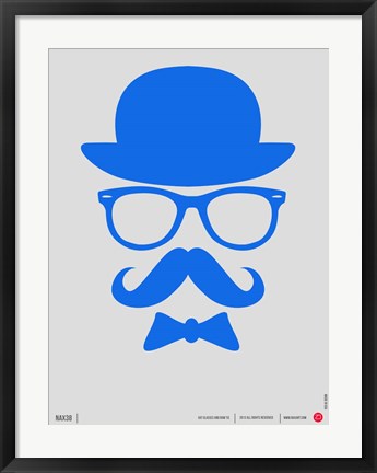 Framed Hats Glasses and Mustache 3 Print