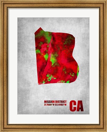 Framed Mission District California Print
