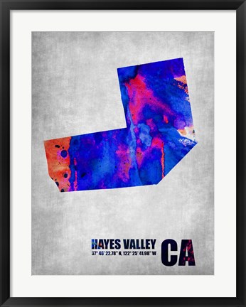 Framed Hayes Valley California Print