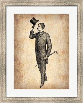 Framed Vintage Victorian Man Print