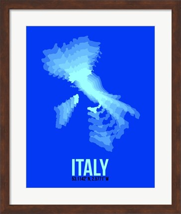 Framed Italy Radiant Map 4 Print