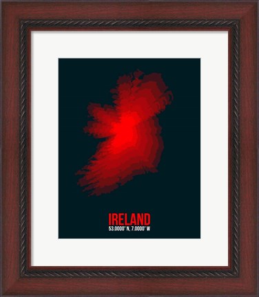 Framed Ireland Radiant Map 1 Print