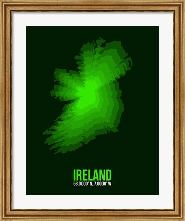Framed Ireland Radiant Map 2 Print