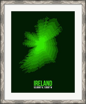 Framed Ireland Radiant Map 2 Print