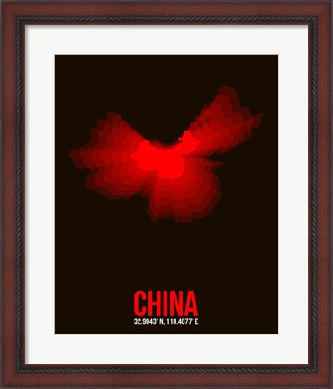 Framed China Radiant Map 1 Print