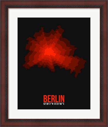Framed Berlin Radiant Map 2 Print