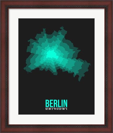 Framed Berlin Radiant Map 3 Print