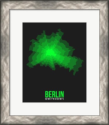 Framed Berlin Radiant Map 4 Print