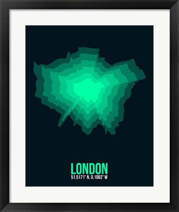 Framed London Radiant Map 1 Print