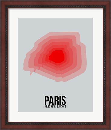 Framed Paris Radiant Map 1 Print