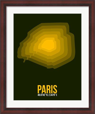 Framed Paris Radiant Map 2 Print