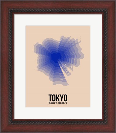 Framed Tokyo Radiant Map 2 Print
