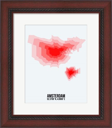 Framed Amsterdam Radiant Map 1 Print