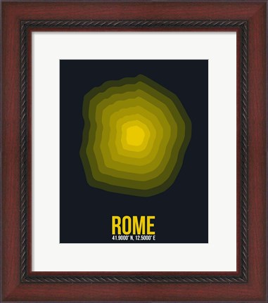 Framed Rome Radiant Map 4 Print