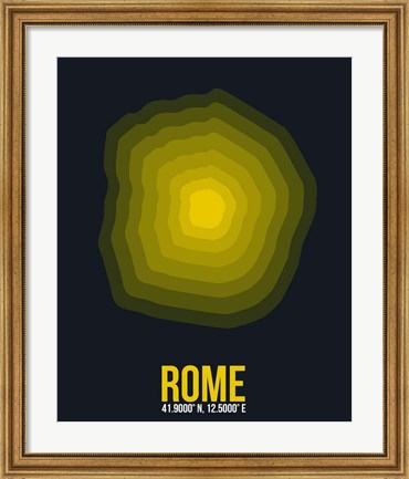 Framed Rome Radiant Map 4 Print