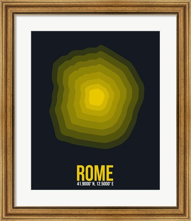 Framed Rome Radiant Map 4 Print