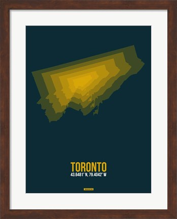 Framed Toronto Radiant Map 3 Print