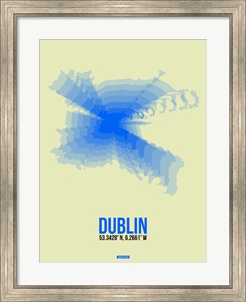 Framed Dublin Radiant Map 1 Print