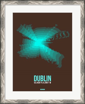 Framed Dublin Radiant Map 2 Print